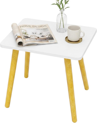 Small white side table living - side,