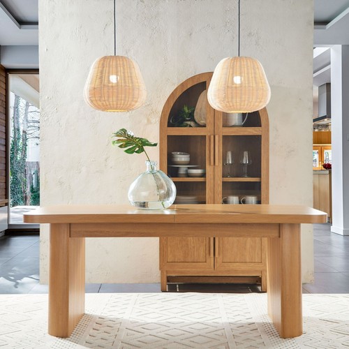 Light honey dining room - light,